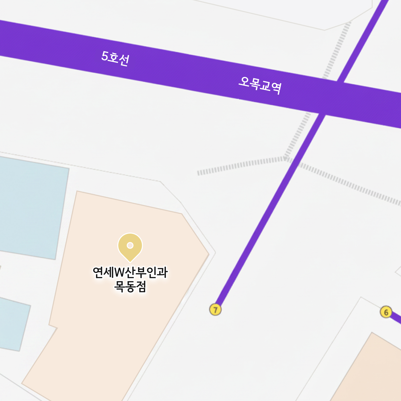 연세W산부인과 목동점 오시는 길 지도