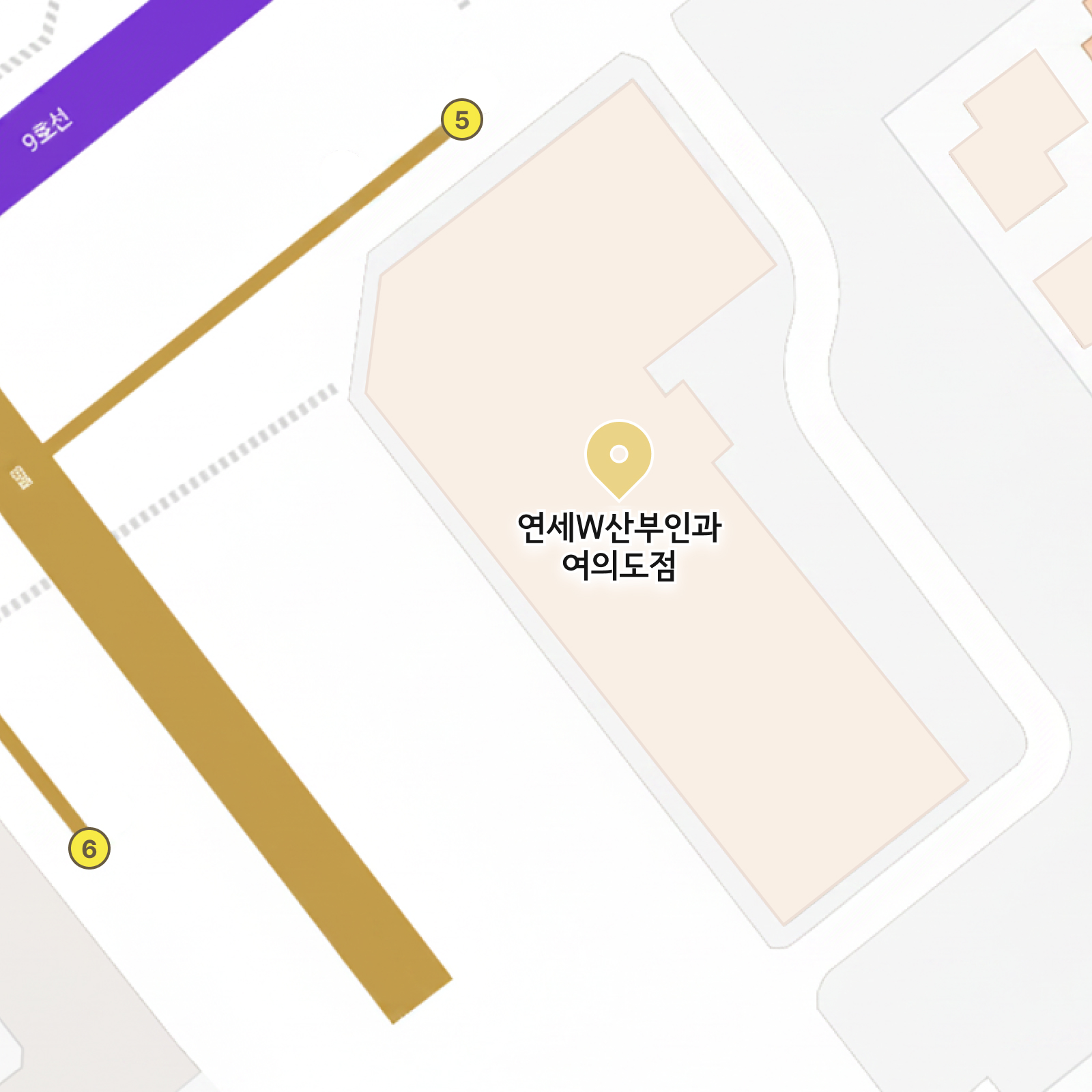 연세W산부인과 여의도점 오시는 길 지도